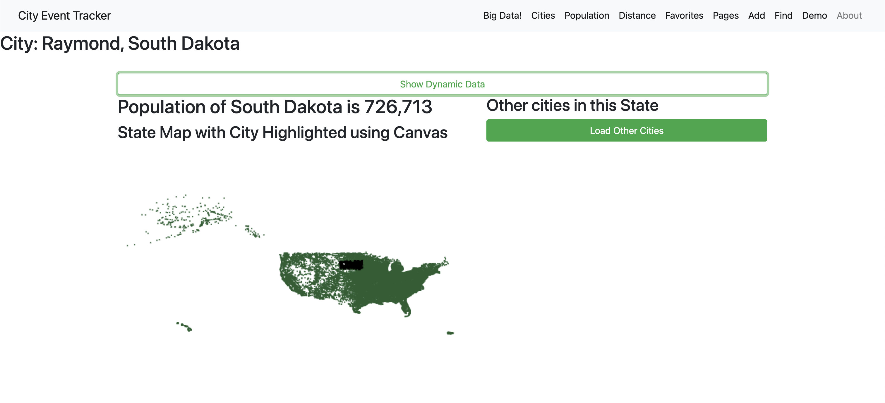 Cities Eventt Tracker